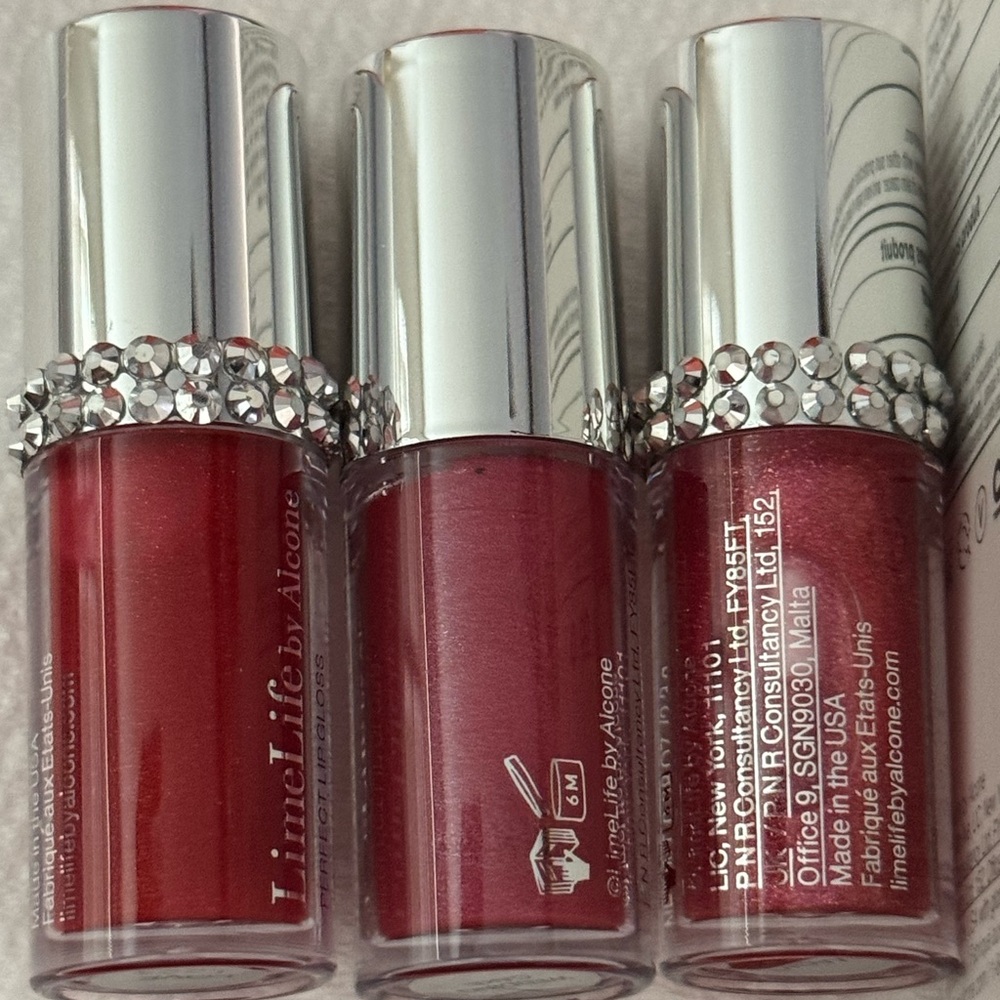 Sparkling Red Lip Gloss Trio